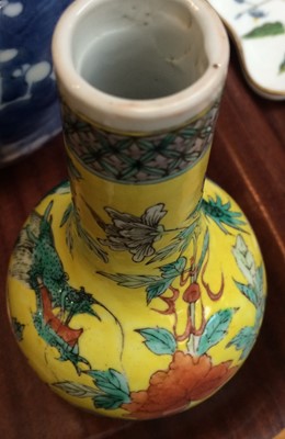 Lot 20 - A Chinese Yellow Ground Bottle Vase, Kangxi...