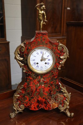 Lot 1370 - A Large "Boulle" Striking Mantel Clock, circa...