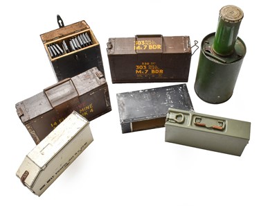 Lot 2165 - Seven Various British Ammunition Boxes, in...