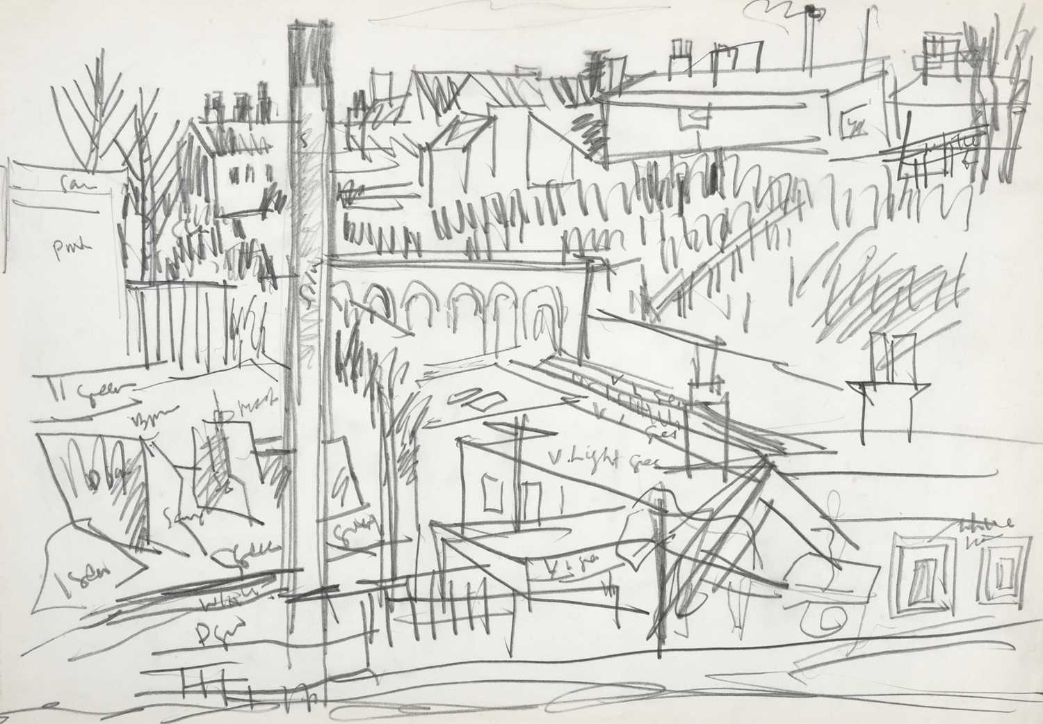 Lot 29 - Joash Woodrow (1927-2006) "Bridge and Chimney,...