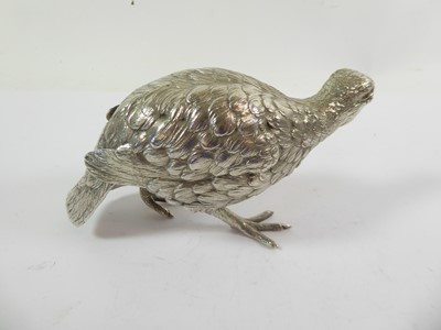 Lot 2135 - A Pair of Elizabeth II Silver Models of Grouse
