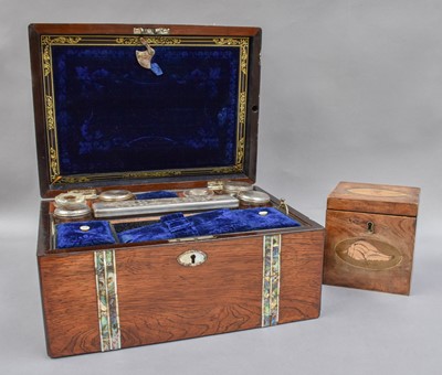 Lot 59 - A 19th Century Mother of Pearl Inlaid Rosewood...