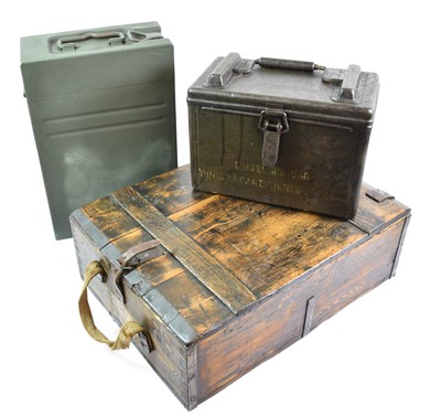 Lot 2265 - A German Wood Ammunition Crate, bearing...