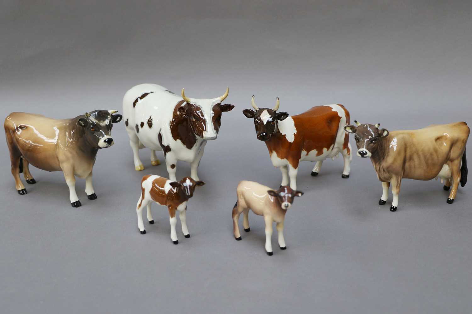 Lot 30 - Beswick Cattle, comprising Jersey cattle bull,...