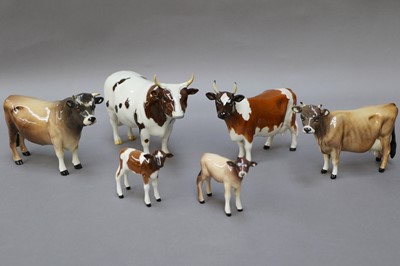 Lot 30 - Beswick Cattle, comprising Jersey cattle bull,...