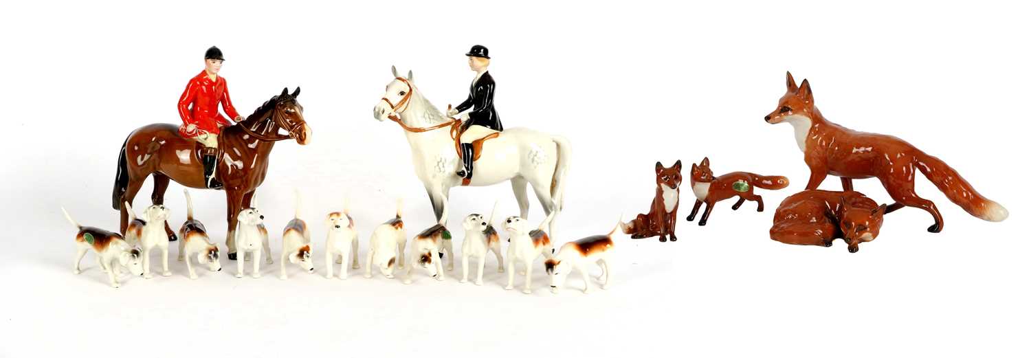 Lot 1103 - Beswick Hunting Group