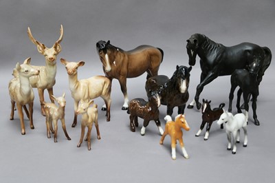 Lot 26 - Beswick Horses and Foals, including Black...