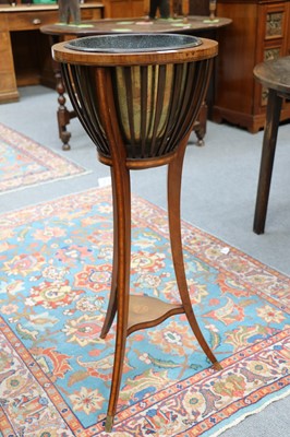 Lot 1200 - An Edwardian Inlaid Mahogany Jardiniere Stand,...