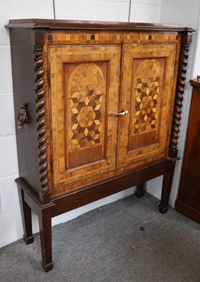 Lot 1241 - A Parquetry Inlaid Two Door Cabinet, 19th...