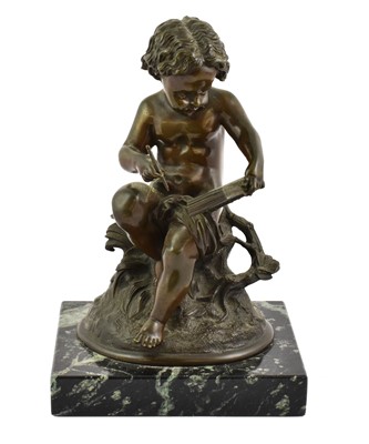 Lot 388 - French School (19th century): A Bronze Cherub,...