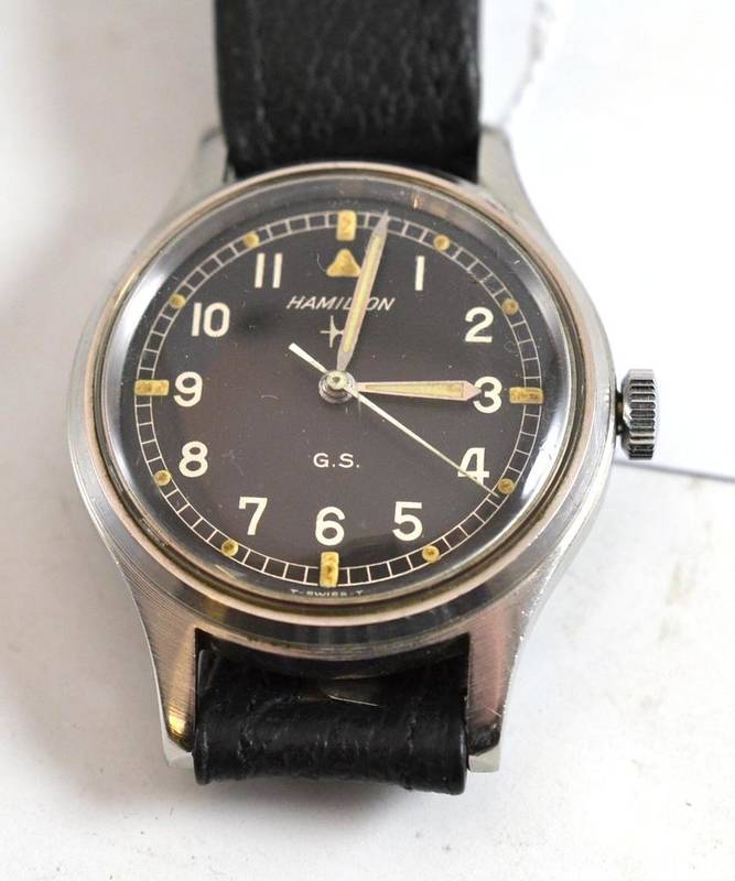 Lot 352 - A military Hamilton watch