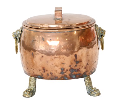 Lot 777 - A 19th Century Copper Log Box, of oval form...