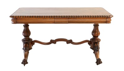 Lot 662 - A William IV Carved Rosewood Library table,...