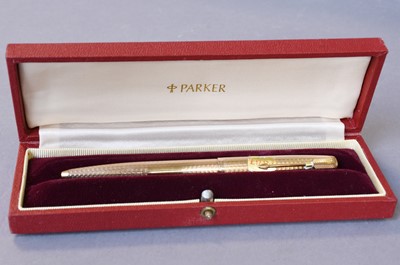 Lot 124 - An Elizabeth II Gold Parker Ballpoint-Pen,...