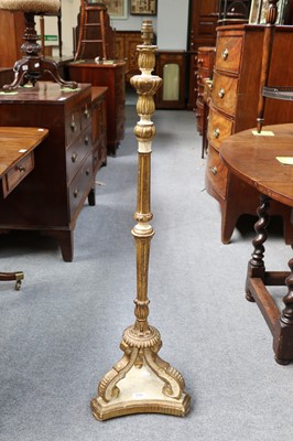 Lot 1199 - A Modern Gilt and Painted Wood Standard Lamp,...