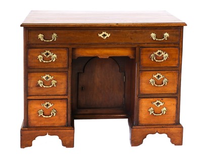 Lot 435 - A George III Mahogany Kneehole Dressing Table,...