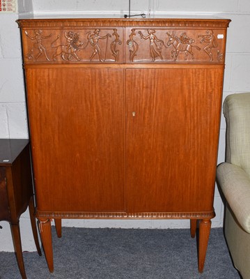 Lot 1290 - A 20th Century Cabinet, the rectangular top...