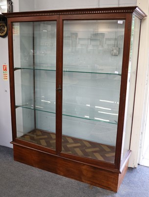 Lot 1242 - A Glazed Oak Shop Display Cabinet, 54cm by...