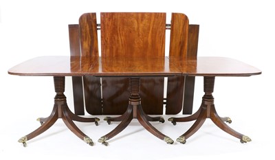 Lot 530 - A George III Mahogany Triple-Pillar Dining...