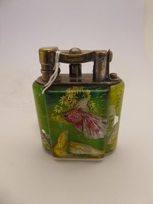 Lot 2081 - A Dunhill Silver Plate and Lucite 'Aquarium' Lighter