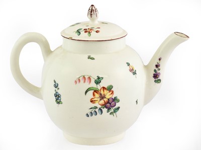 Lot 65 - A Derby Porcelain Teapot and Cover, circa 1770,...