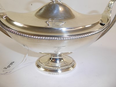 Lot 2025 - A Pair of George III Silver Sauce-Tureens and Covers