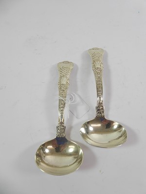 Lot 2029 - A Pair of William IV Silver Sauce-Ladles