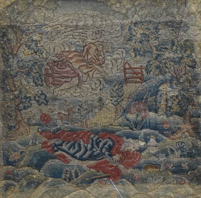 Lot 1005 - A Framed Fragment of a 17th Century Tapestry