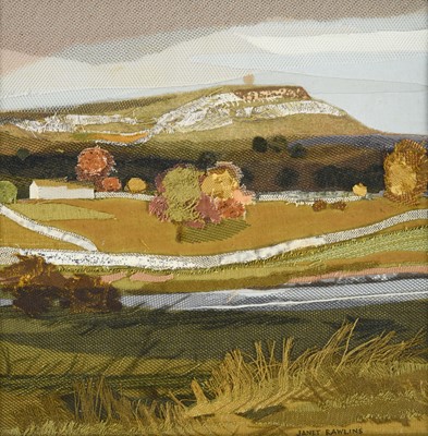 Lot 55 - Janet Rawlins (b.1931) Landscape with cottage...