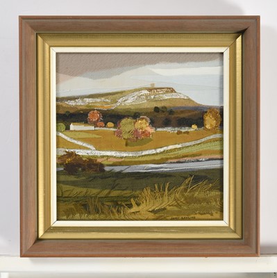 Lot 55 - Janet Rawlins (b.1931) Landscape with cottage...