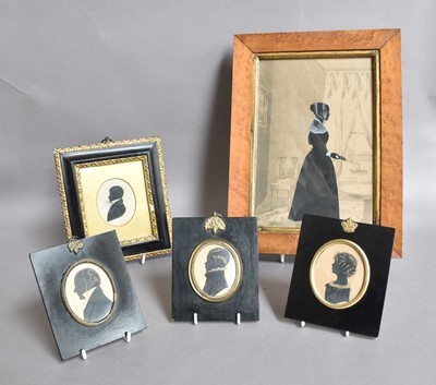 Lot 262 - An Early Victorian Shilouette Miniature of a...