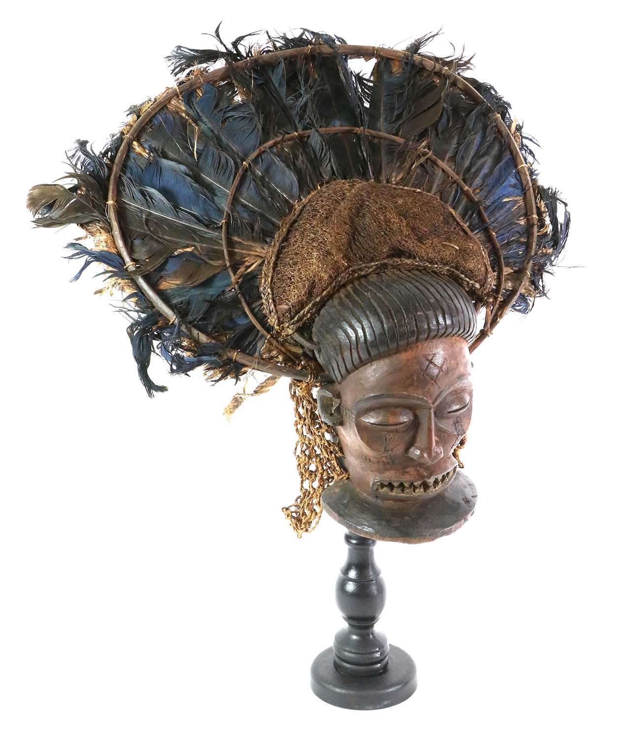 Lot 214 - An Impressive Chokwe Chihongo Mask, Congo,...