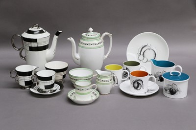 Lot 43 - A Susie Cooper Part Coffee Set, together with...
