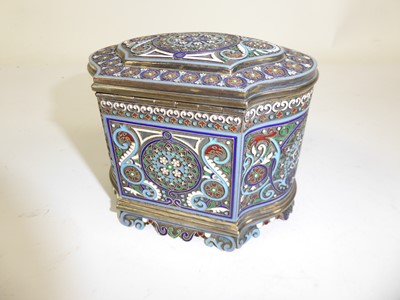 Lot 2096 - A Continental Silver and Enamel Box