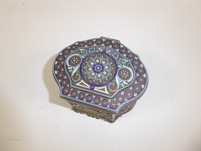 Lot 2096 - A Continental Silver and Enamel Box