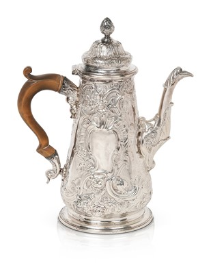Lot 2003 - A George II Silver Coffee-Pot
