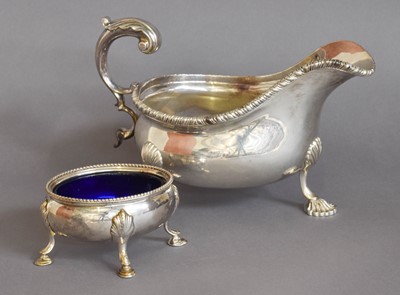 Lot 3 - An Edward VII Silver Sauceboat and a George...