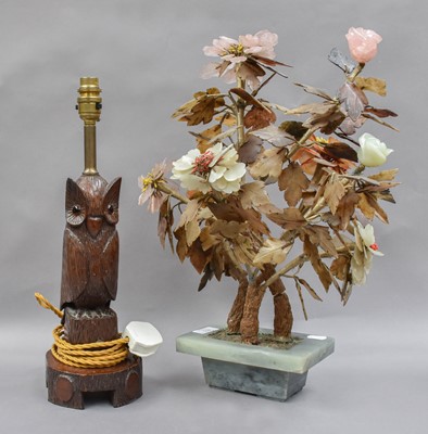 Lot 63 - A Modern Chinese Hardstone Floral Display,...