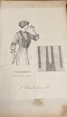 Lot 2154 - French Fabric Sample Book Titled 'Claude',...
