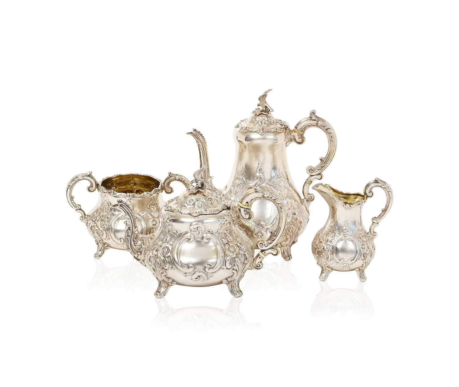 Lot 2092 - A Four-Piece Victorian Silver Tea and Coffee-Service