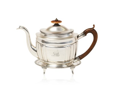 Lot 2008 - A George III Silver Teapot and A George III Silver Teapot-Stand