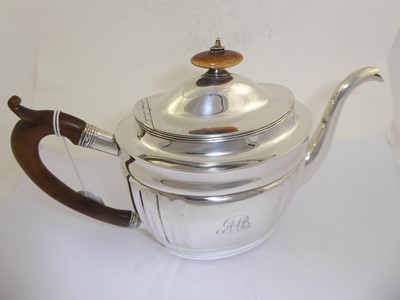 Lot 2008 - A George III Silver Teapot and A George III Silver Teapot-Stand