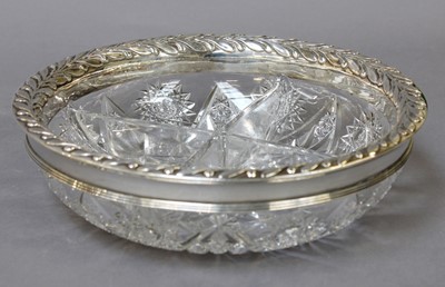 Lot 83 - An American Silver-Mounted Cut-Glass Bowl, by...