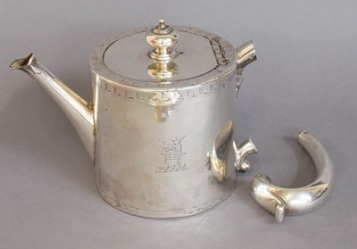 Lot 18 - A George III Silver Teapot, by Andrew...