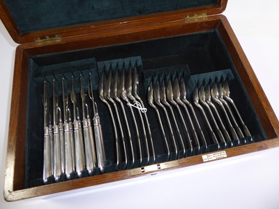 Lot 2031 - A Victorian and Later Silver Table-Service