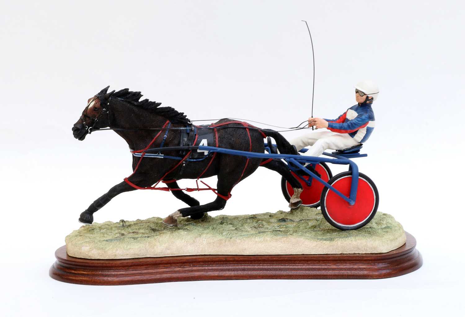 Lot 1064 - Border Fine Arts 'Off and Pacing' (Horse, Sulky and Rider)