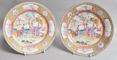 Lot 155 - A Pair of Chinese Export Plates, 19th Century,...