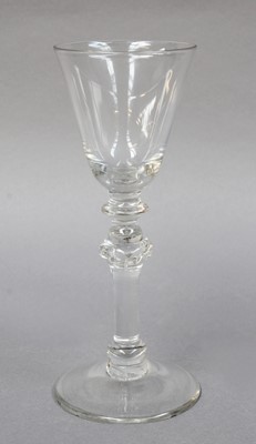 Lot 269 - A George III Balustroid Wine Glass, with domed...