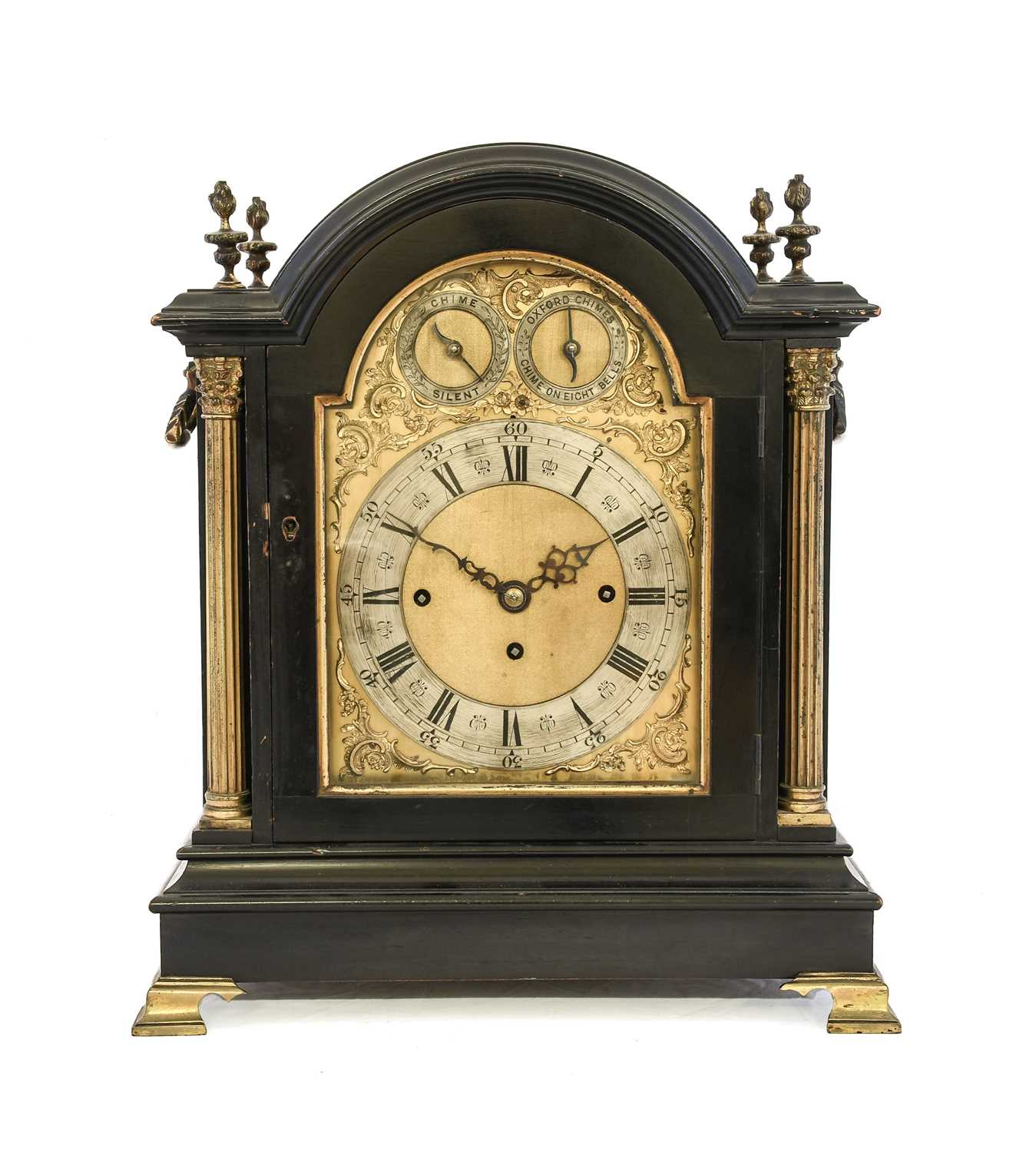 Lot 381 - An Ebonised Chiming Table Clock, circa 1890,...