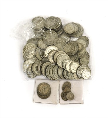 Lot 257 - Mixed Silver Coinage, to include: 2 x...